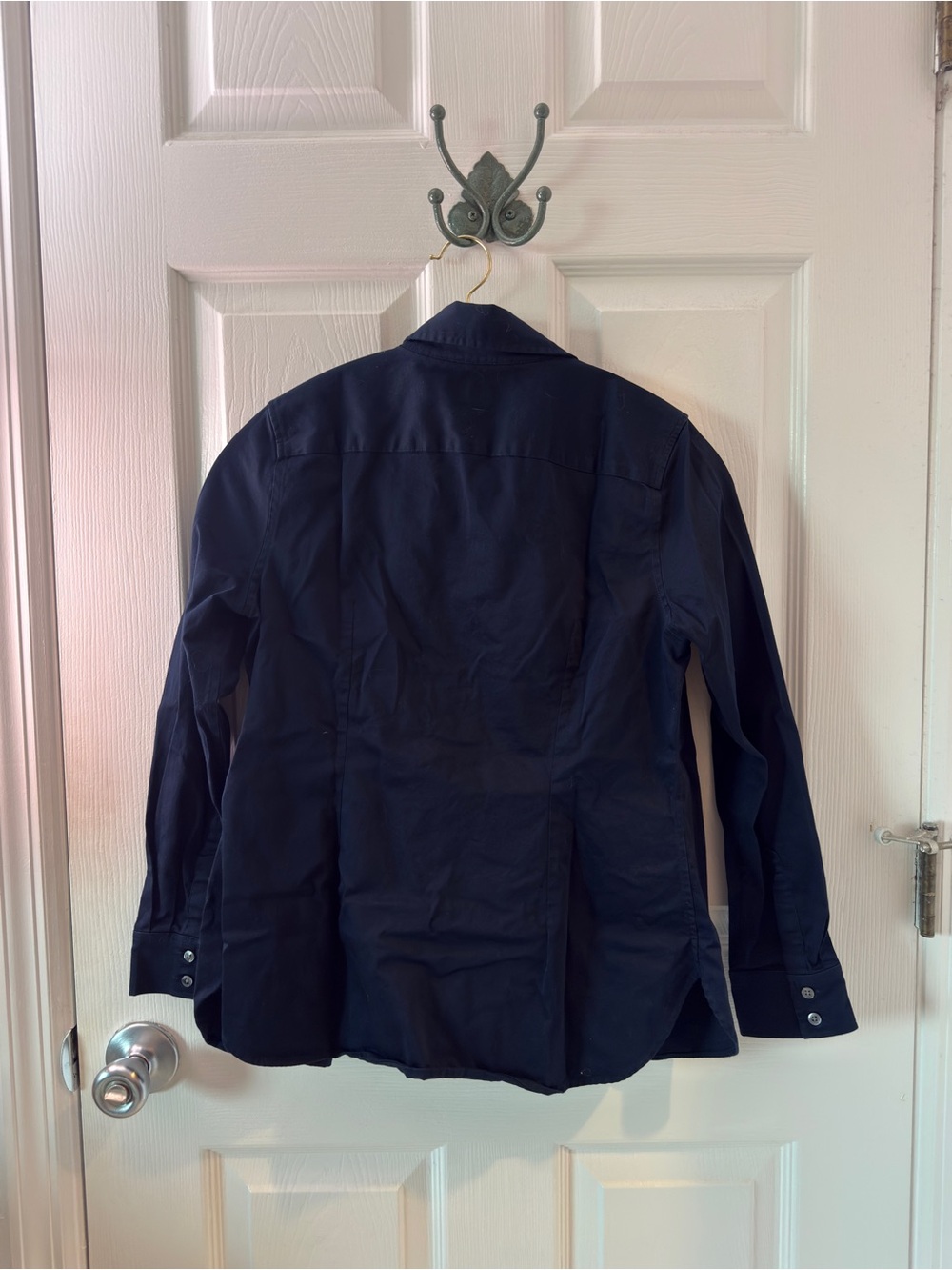 Banana Republic Women’s Dark Navy Lightweight Button-Front Shirt Jacket - Picture 2 of 2